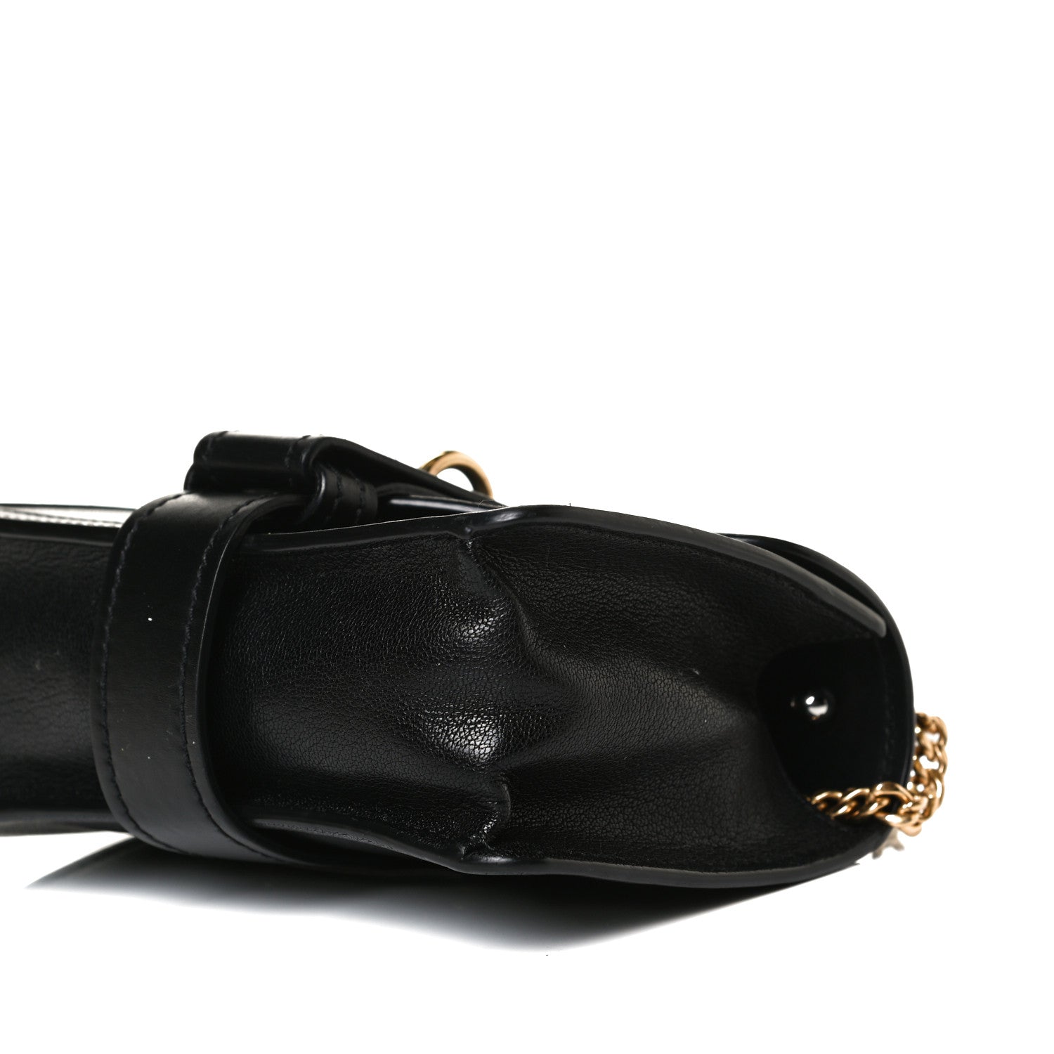 Chloe Shiny Goatskin Calfskin Aby Chain Shoulder Bag Black 6 of 15