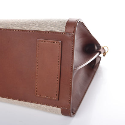Saint Laurent Linen Calfskin Souple Sac De Jour 48H Duffle Cognac 11 of 12