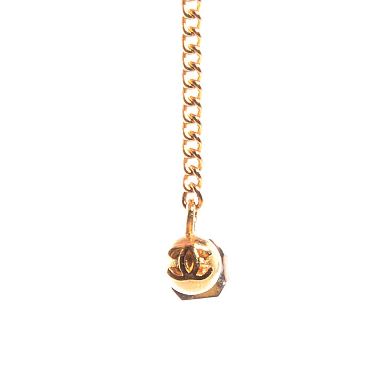 CC Drop Earrings Matte Gold
