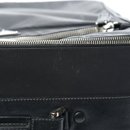 Prada Tessuto Nylon Saffiano Trolley Luggage Black 28 of 32