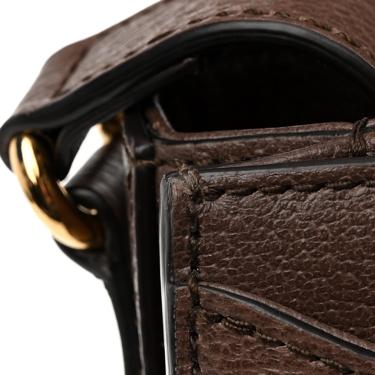 GG Supreme Monogram Web Small Ophidia Flap Messenger Bag Brown