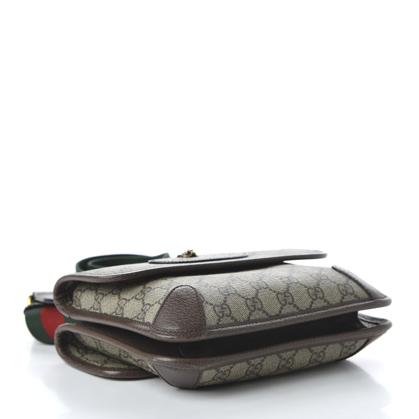 GG Supreme Monogram Web Small Neo Vintage Double Flap Messenger Bag Beige New Acero
