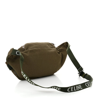 Celine Cotton Gabardine Logo Print Trekking Belt Bag Khaki 3 of 9
