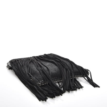 Stella McCartney Shaggy Deer Fringe Flat Crossbody Black 4 of 8