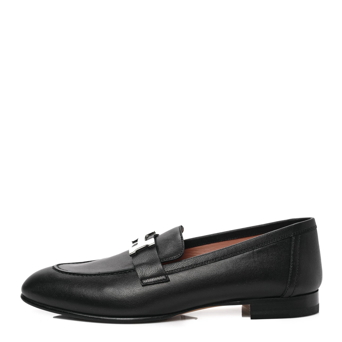 Goatskin Womens Paris Loafers 38.5 Black