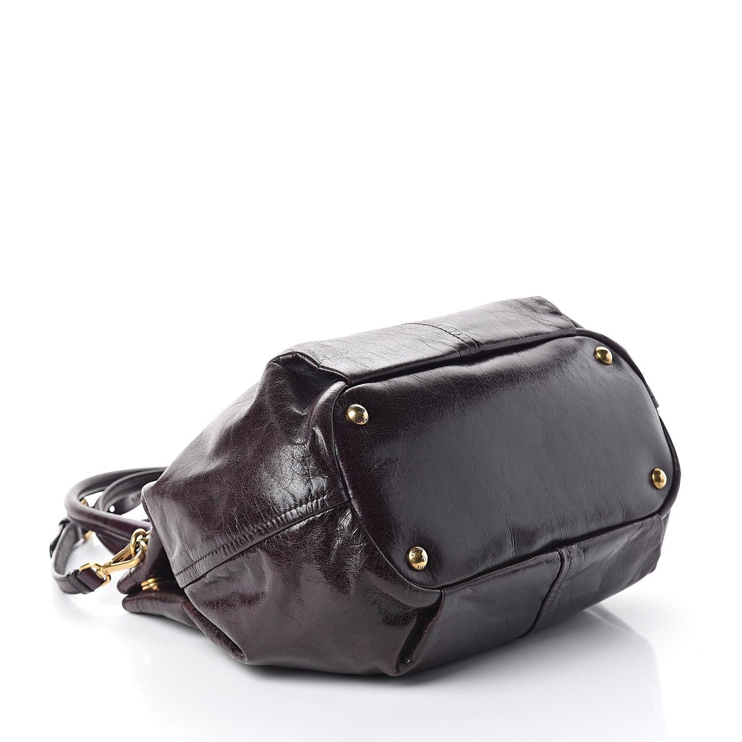 Prada Vitello Shine Chain Tote Mosto 4 of 9