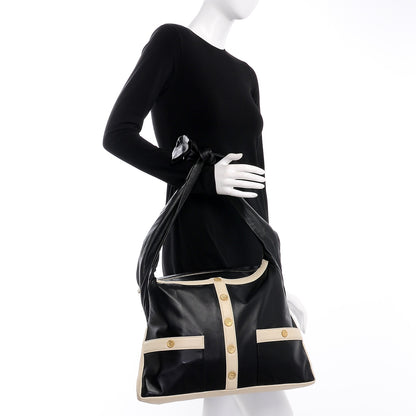 Chanel Lambskin Large Girl Bag Black Beige 2 of 7