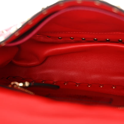 Valentino Garavani Grained Calfskin Medium Rockstud Spike Shoulder Bag Berry Pink 10 of 12
