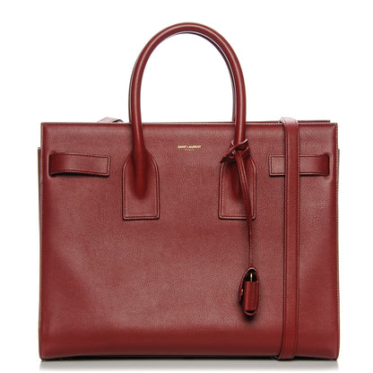 Saint Laurent Calfskin Small Sac De Jour Oxblood 1 of 8