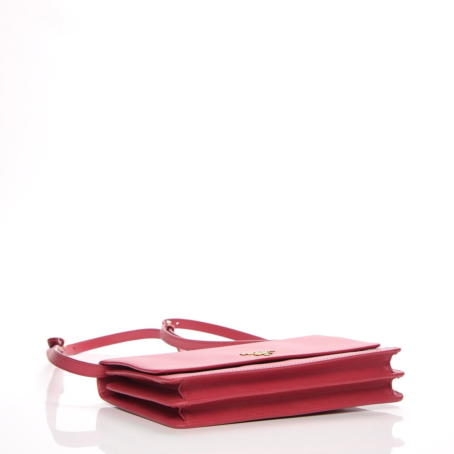 Saffiano Metal Flap Wallet Peonia