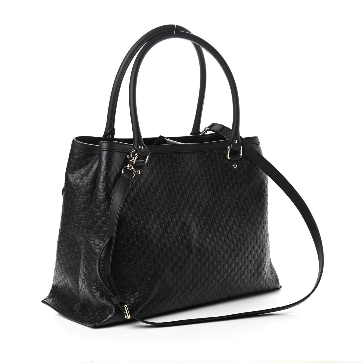 Soft Microguccissima Large Tote Black