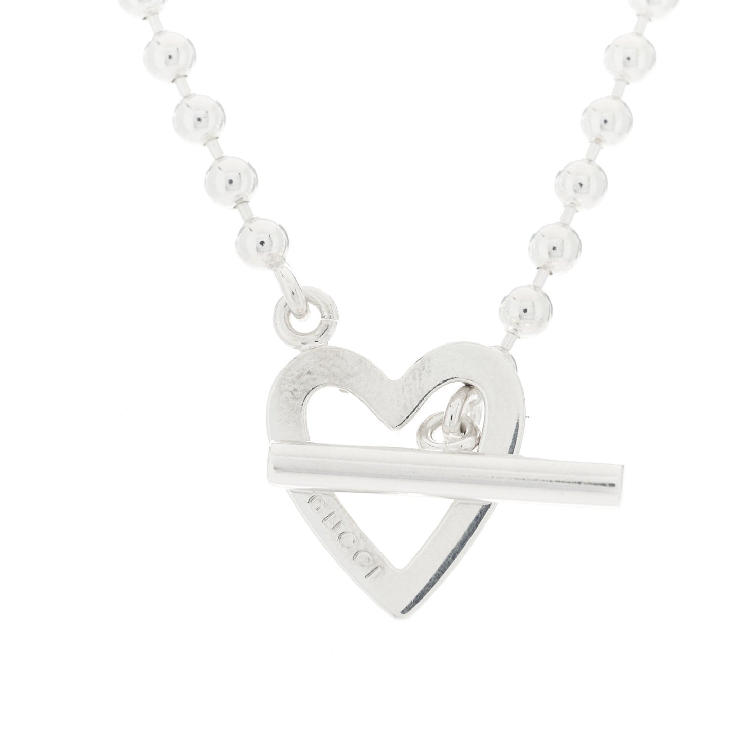 Sterling Silver Heart Toggle Necklace