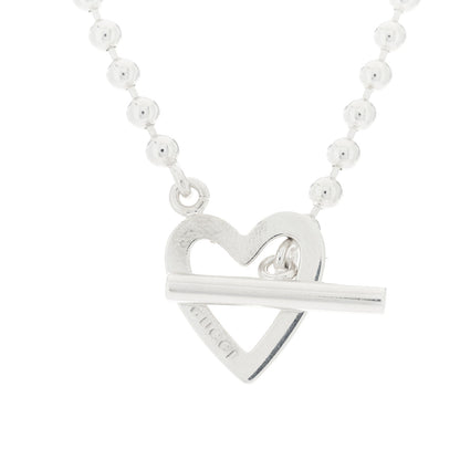 Gucci Sterling Silver Heart Toggle Necklace 4 of 5