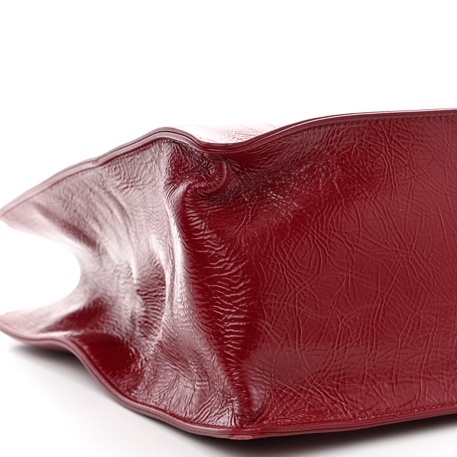 Chanel Shiny Aged Calfskin Shopping Bag Red 9 of 12