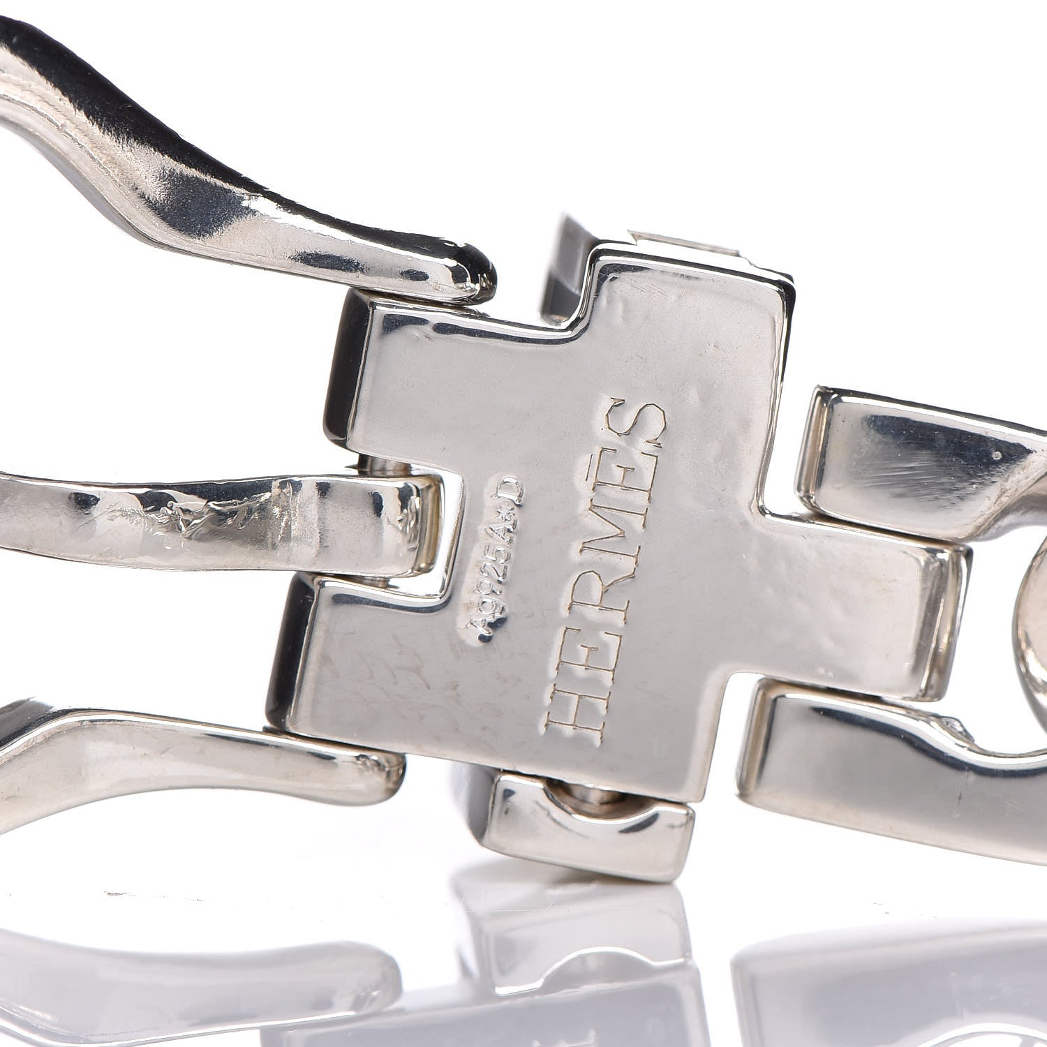 Hermes Sterling Silver Cuban Buckle Bracelet 4 of 4
