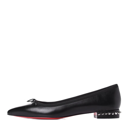 Christian Louboutin Nappa Spiked Hall Flats 39.5 Black 1 of 10