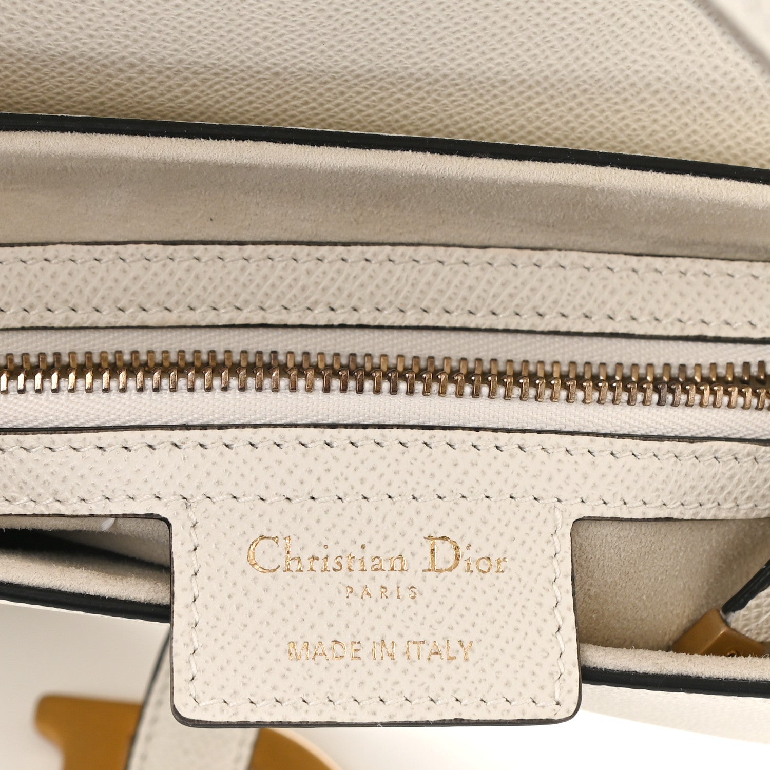 Christian Dior Grained Calfskin Saddle Bag White 6 of 11