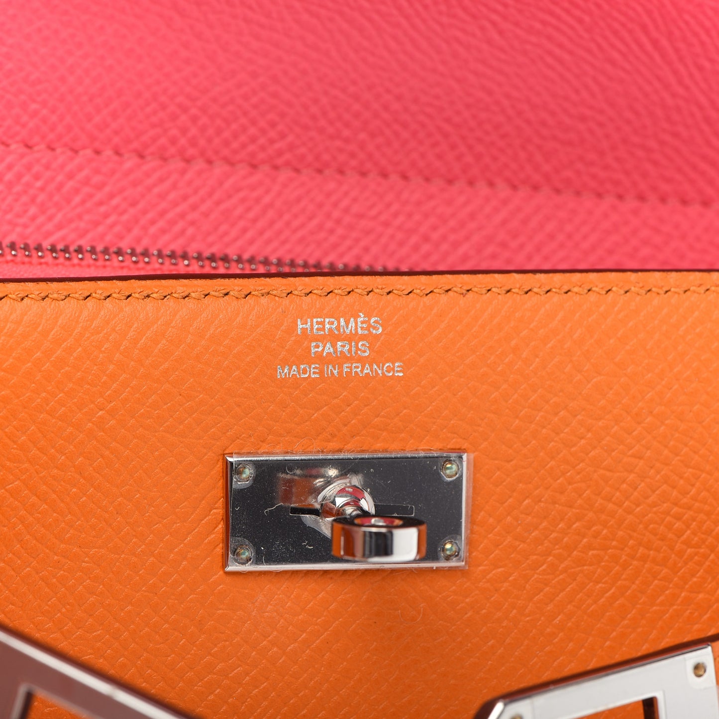 Epsom Verso Kelly Medium Wallet Abricot Rose Azalee