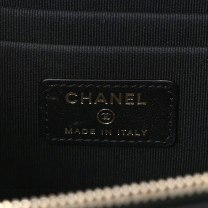 Chanel Lambskin Quilted Small Top Handle Vanity Case With Chain Black 5 of 12