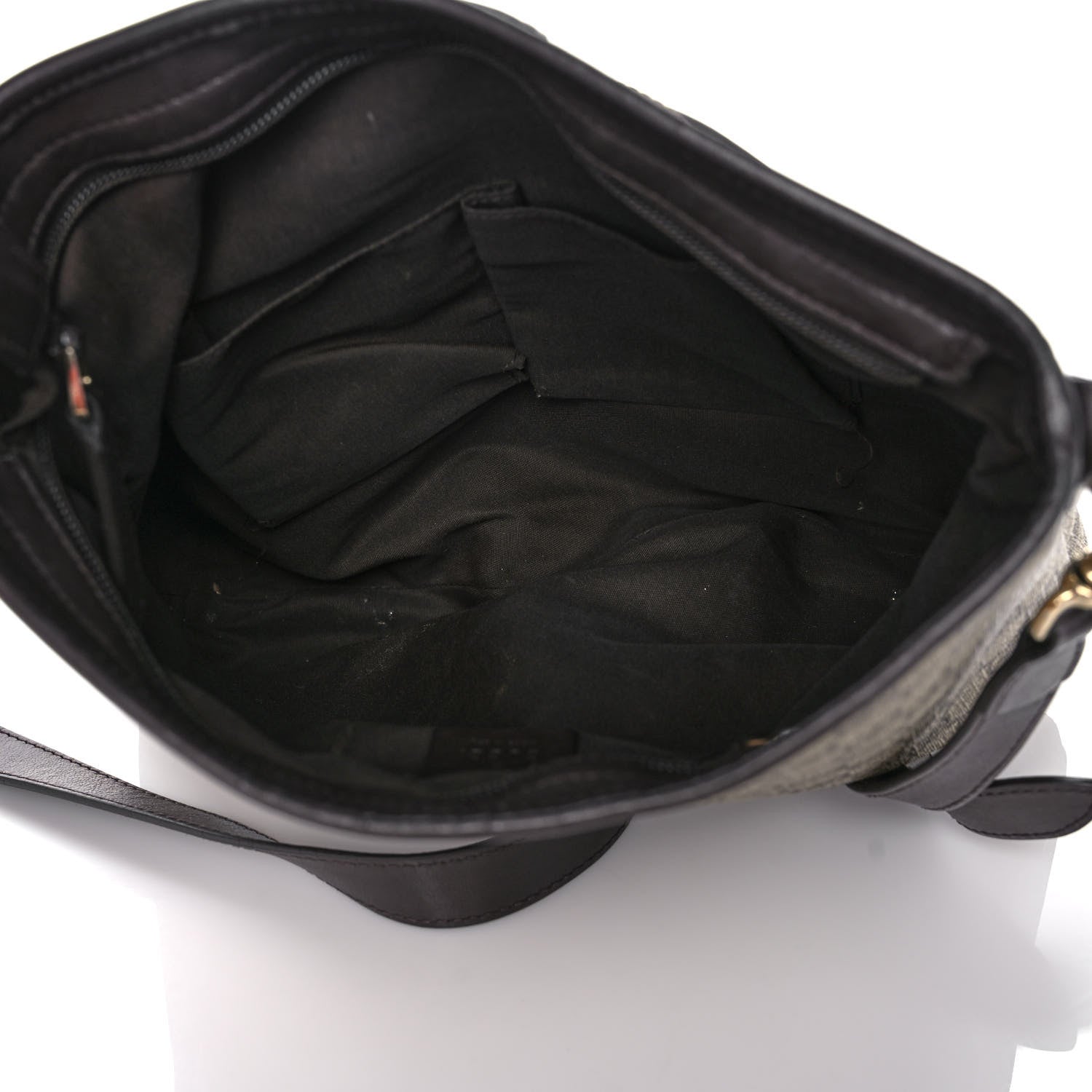 Gucci GG Monogram Web Flat Messenger Bag Dark Brown 5 of 14