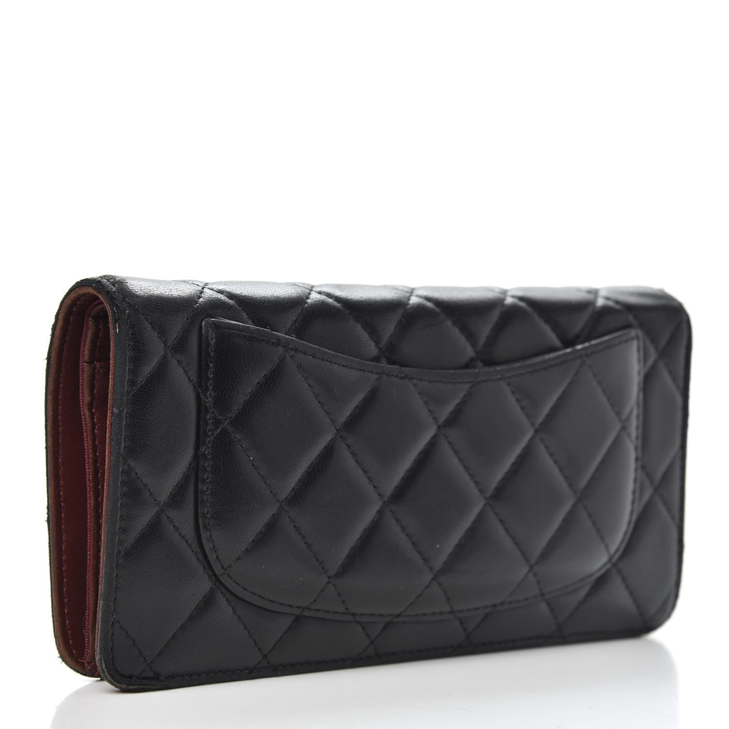 Chanel Lambskin Quilted Yen Wallet Black 3 of 15