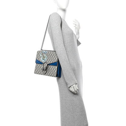 Gucci GG Supreme Monogram Blooms Medium Dionysus Shoulder Bag Beige Navy Vintage Blue 2 of 10