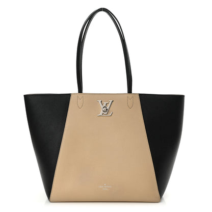Louis Vuitton Calfskin Lockme Cabas Vanille Black 1 of 14