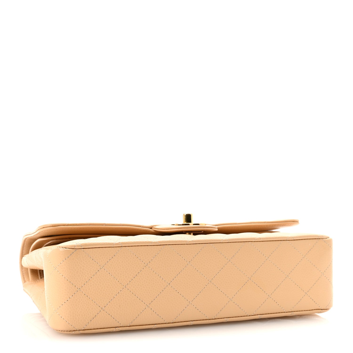 Chanel Caviar Quilted Medium Double Flap Beige 4 of 10