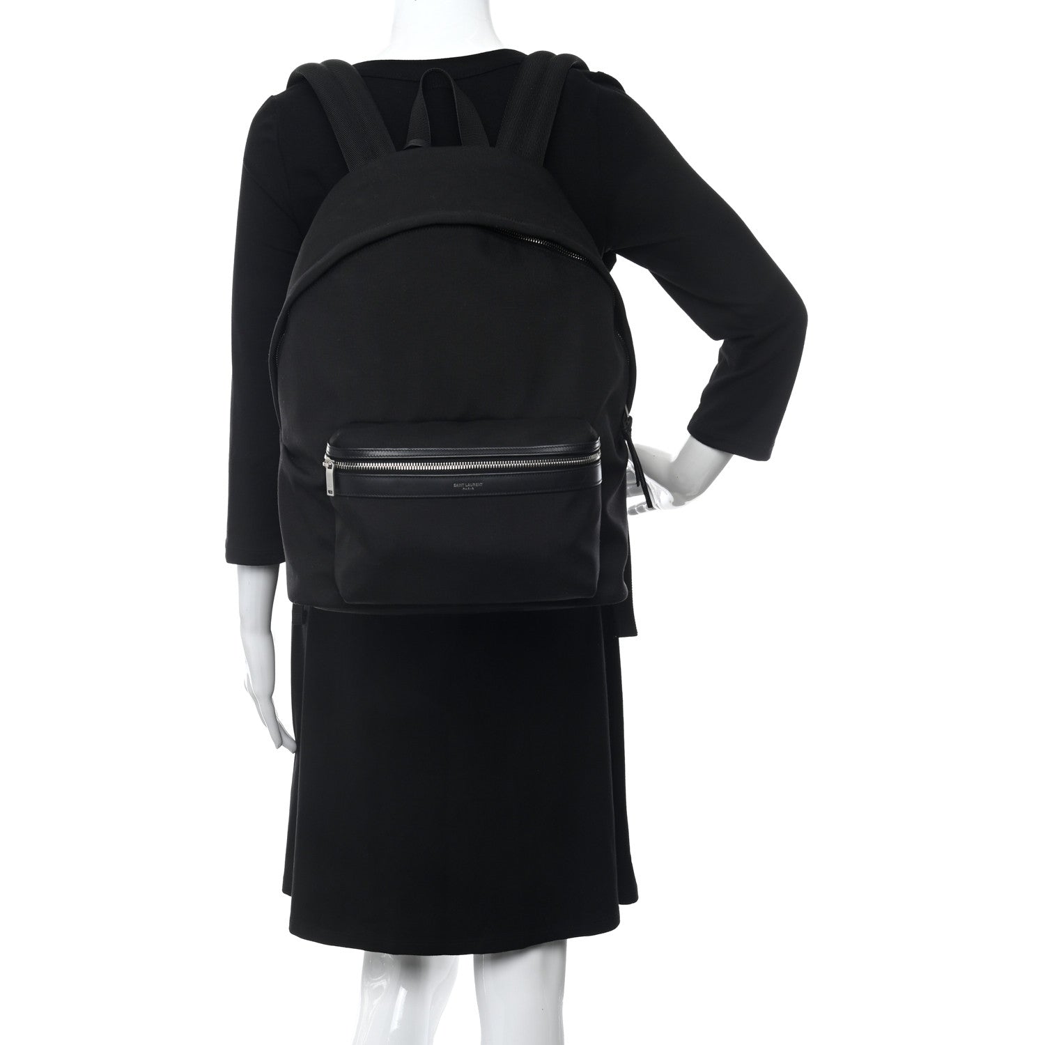 Saint Laurent Canvas City Backpack Black 2 of 10