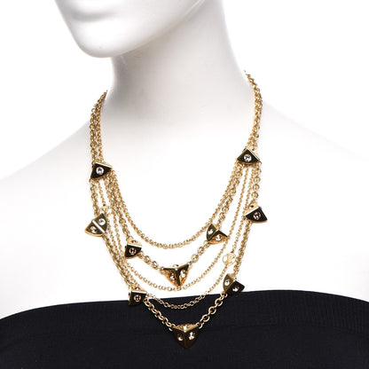 Louis Vuitton Trunkies Strass Necklace Gold 2 of 7