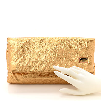 Louis Vuitton Jacquard Quilted Monogram Limelight Clutch PM Gold 2 of 6