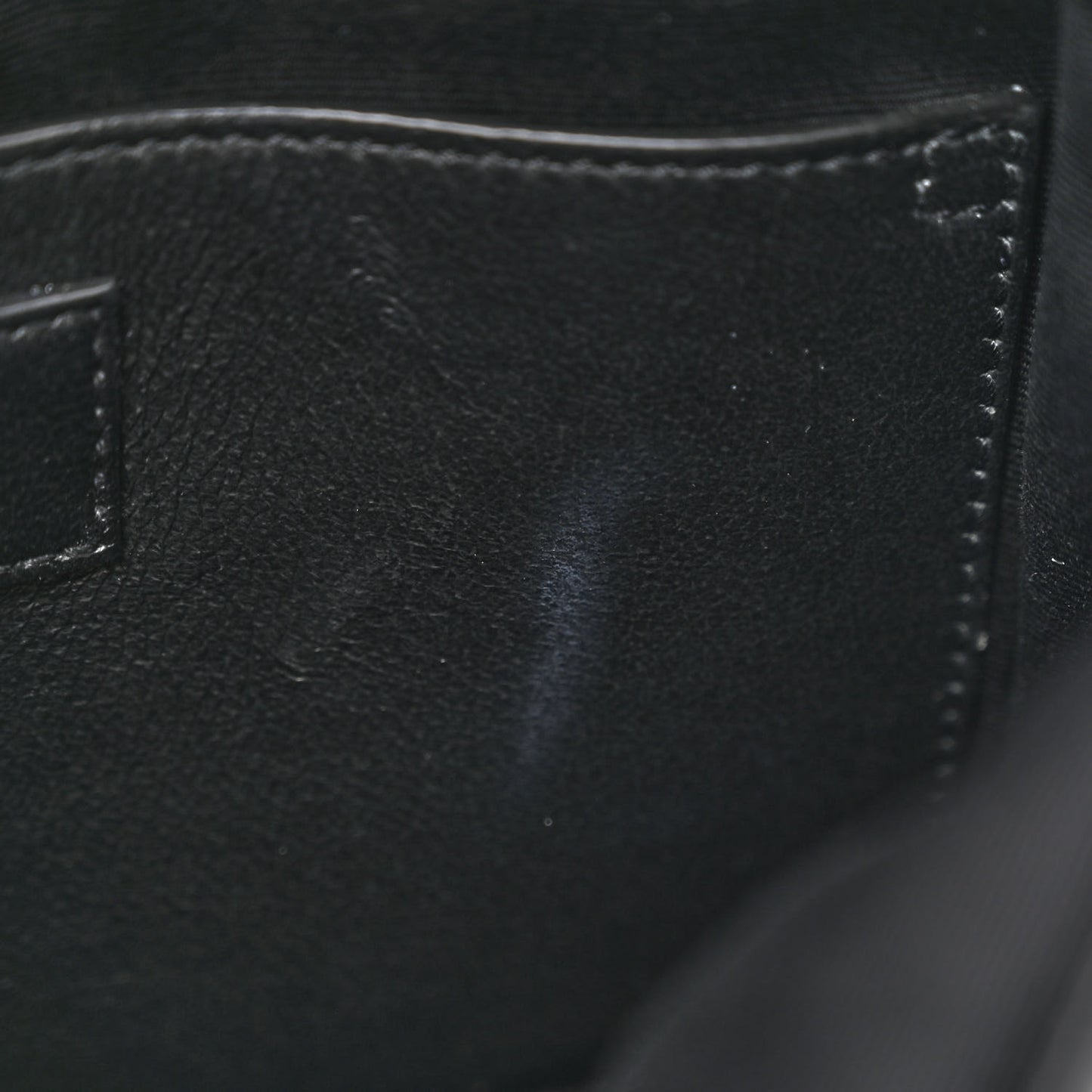 Crinkled Calfskin Matelasse Monogram Baby Niki Chain Satchel Black