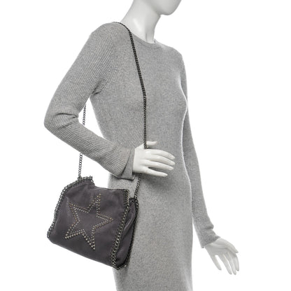 Stella McCartney Shaggy Deer Studded Mini Star Falabella Tote Grey 2 of 6