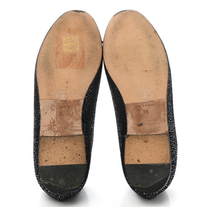 Chanel Fantasy Goatskin Patent Calfskin CC Cap Toe Ballerina Flats 36 Black Blue 5 of 8
