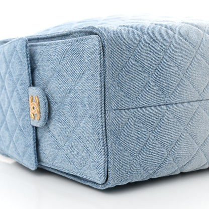 Chanel Washed Denim Quilted Medium Chanel 25 Handbag Blue 10 of 11