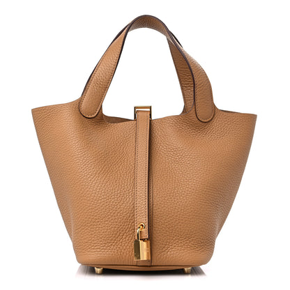 Hermes Taurillon Clemence Picotin Lock 18 PM Biscuit 1 of 10