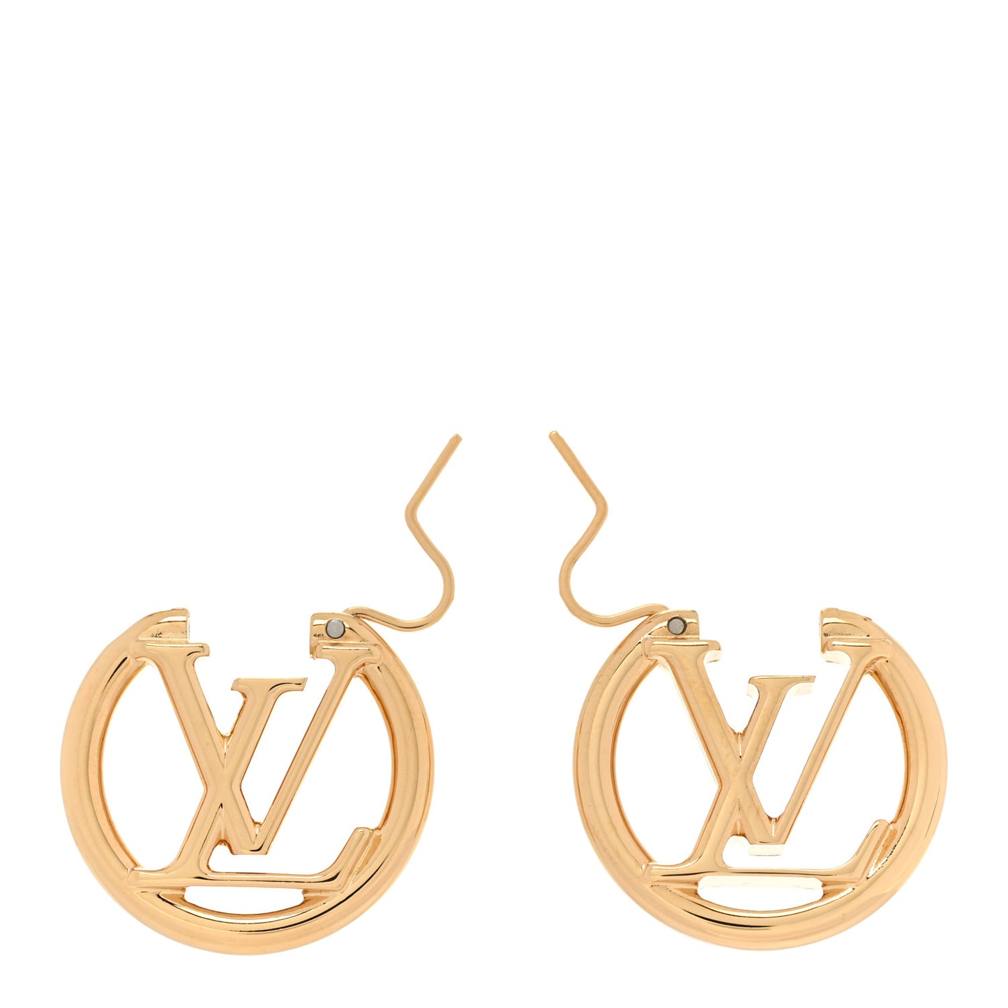 Metal Small Louise Hoop Earrings Gold