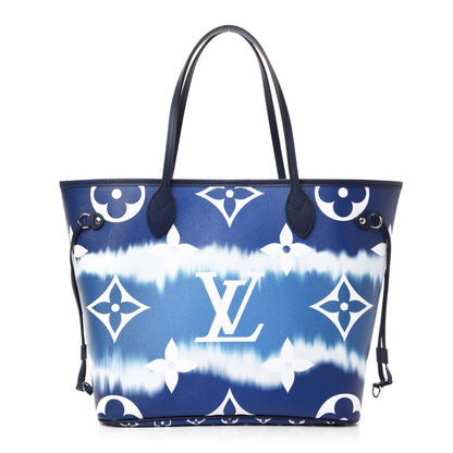 Louis Vuitton Monogram Escale Neverfull MM Blue 3 of 14