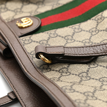 Gucci GG Supreme Monogram Medium Ophidia Shopping Tote Brown 10 of 11