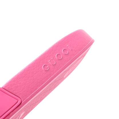 Gucci Rubber Logo Stamped Mens Slide Sandals 9 Fuchsia 8 of 12