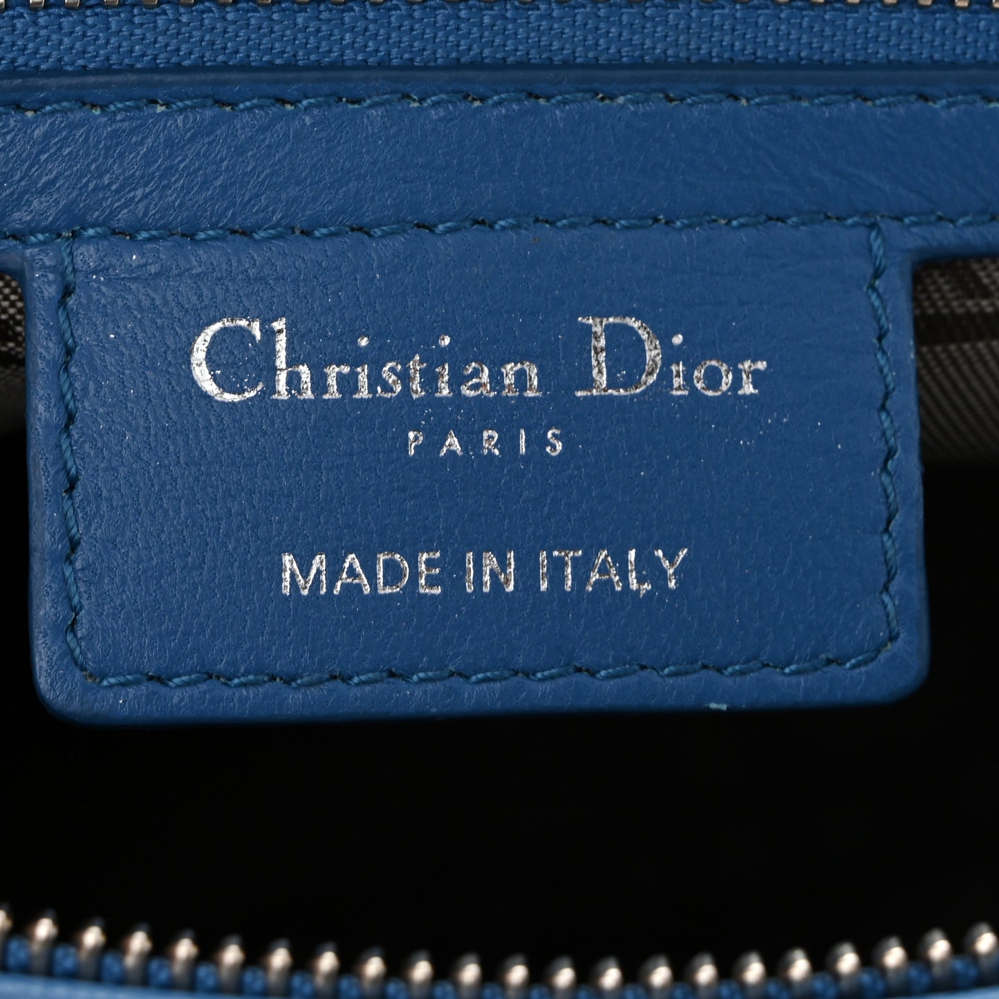 Lambskin Cannage Large Lady Dior Blue