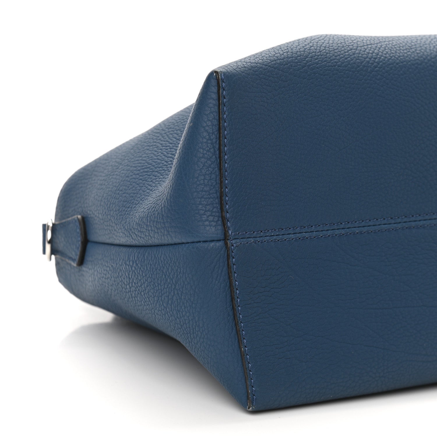 Fendi Vitello Camargue Large By The Way Boston Bag Blue 8 of 9