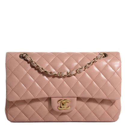 Chanel Lambskin Quilted Medium Double Flap Pink 1 of 9