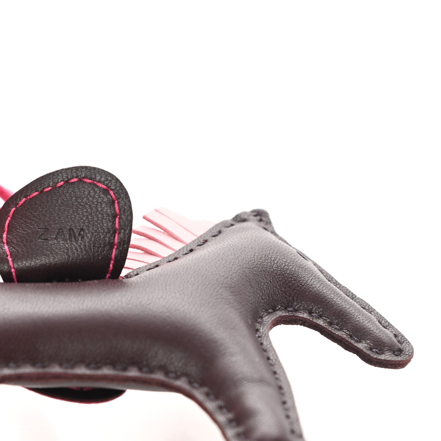 Milo Lambskin Matte Alligator Touch Grigri Rodeo Horse Bag Charm PM Rouge Sellier Framboise Rose Sakura