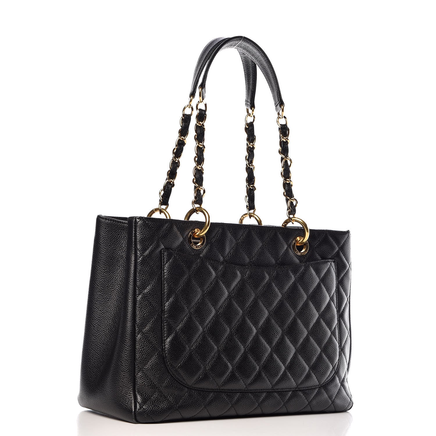 Chanel Caviar Quilted Grand Shopping Tote GST Black 3 of 11