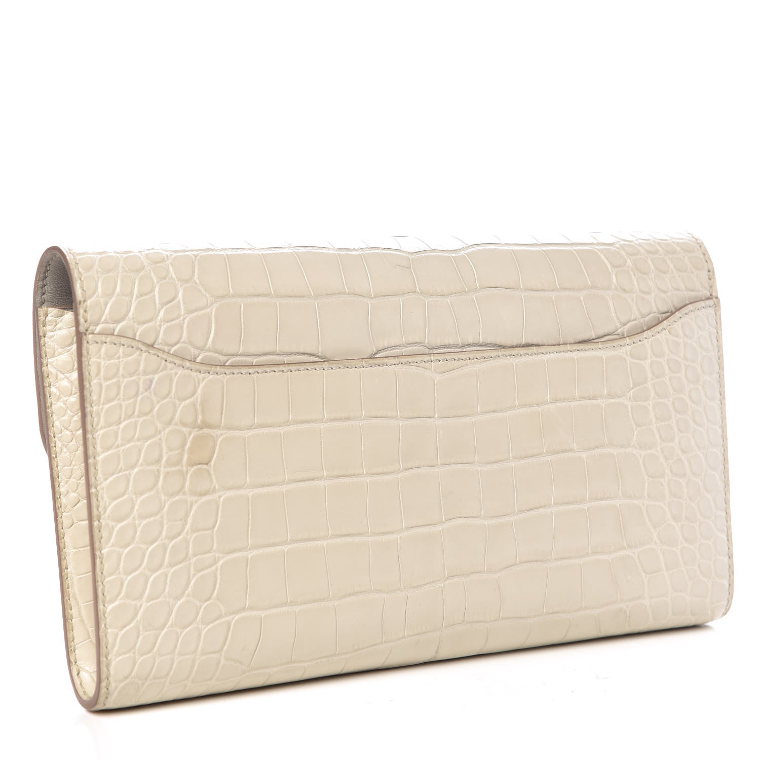 Hermes Matte Alligator Constance Wallet Beton 3 of 14