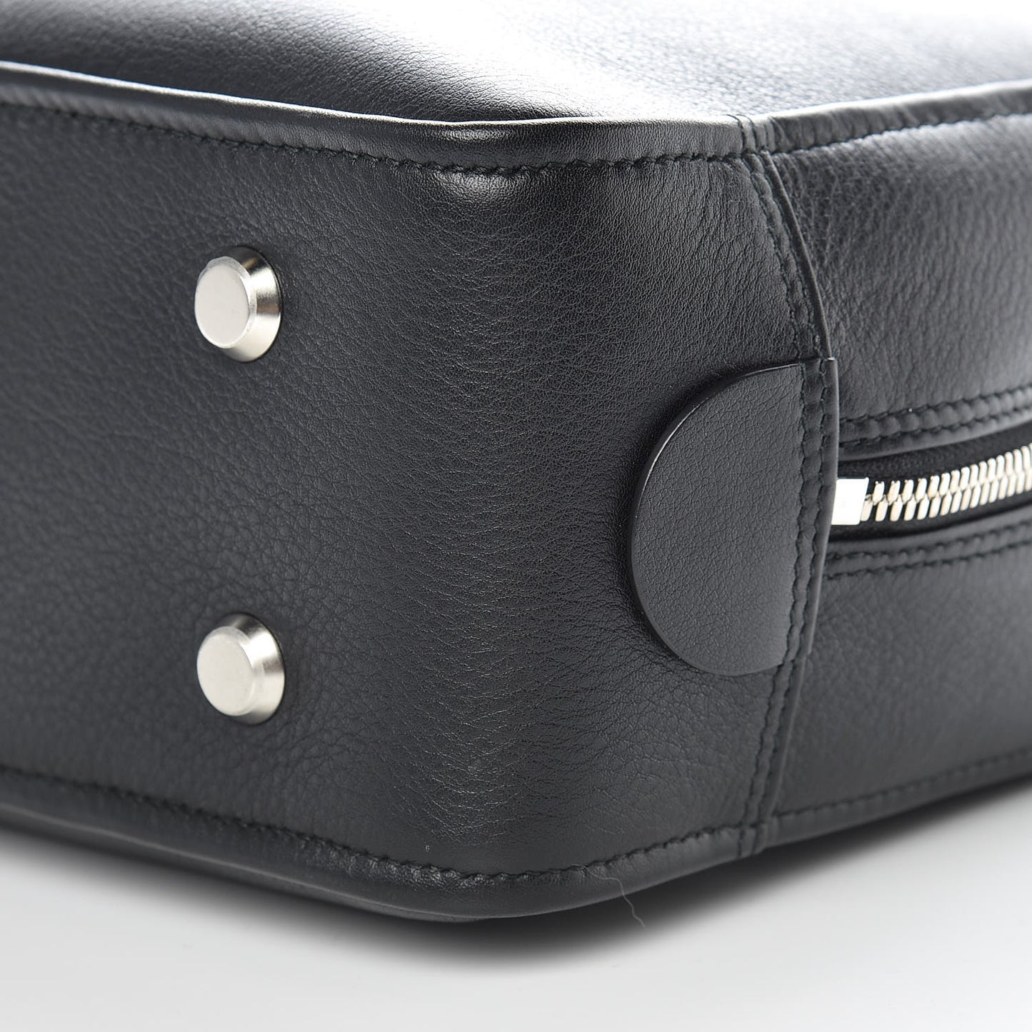 Shiny Day Calfskin XS Triangle Square Bag Black