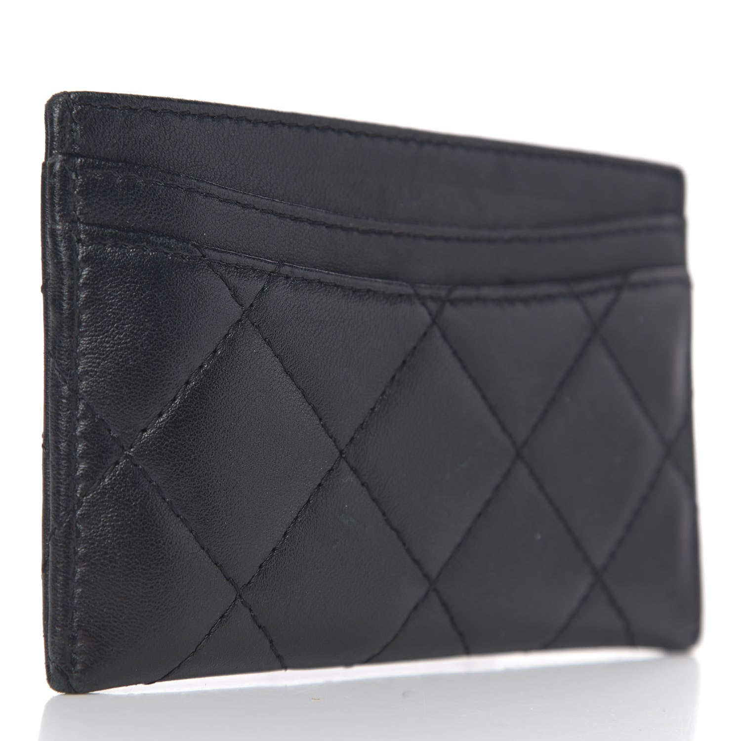 Chanel Lambskin Quilted Card Holder Black 2 of 8