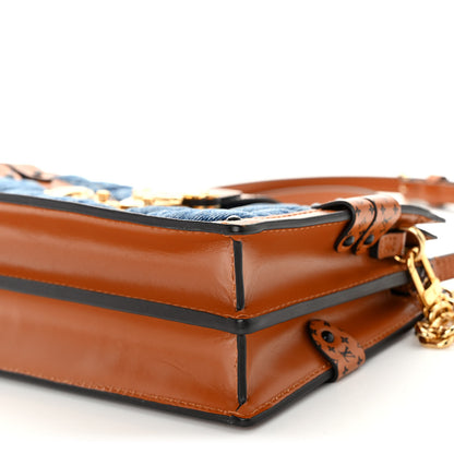 Louis Vuitton Denim Calfskin Malletage Trunk Clutch Light Blue 9 of 9