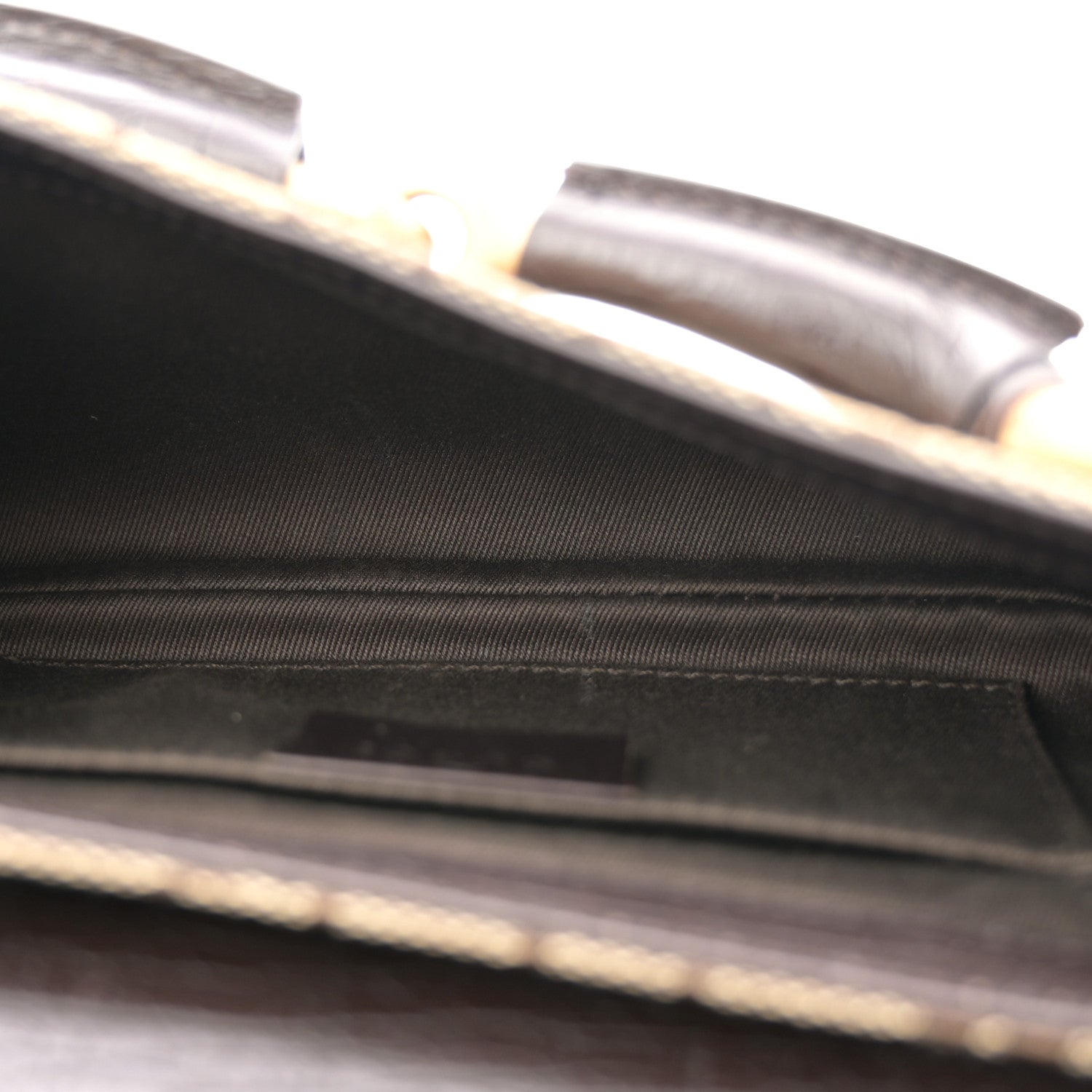 Gucci Monogram Horsebit Clutch Dark Brown 5 of 10